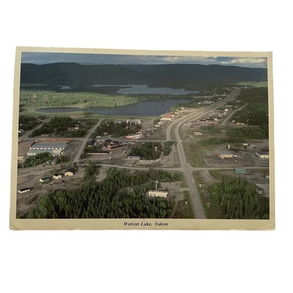 Vintage Postcard Watson Lake Yukon Alaska Topographical u - Picture 1 of 2